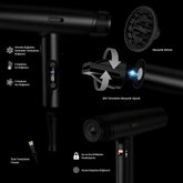 Ventoso X1 Ionic & Carbonless Digital Motor Hair Dryer Black